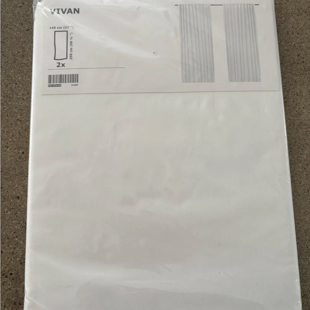 IKEA brand new white curtains. 1 set of 2